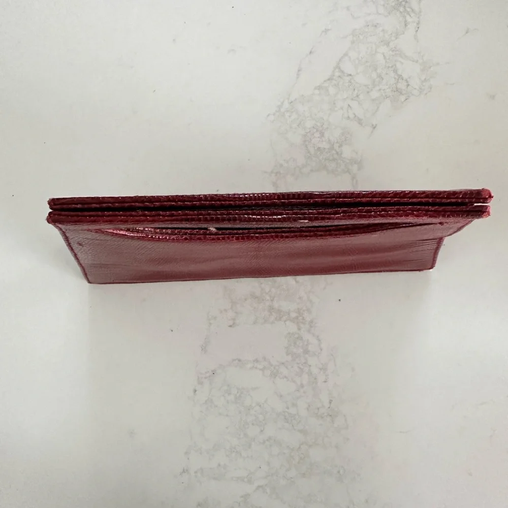 Siso made In Italy Handbag Purse Red snakeskin Leather VINTAGE great condition